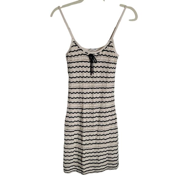 Hollister Y2K Style Crochet Mini Dress Women's Size Small Striped Beach Boho - Picture 1 of 10